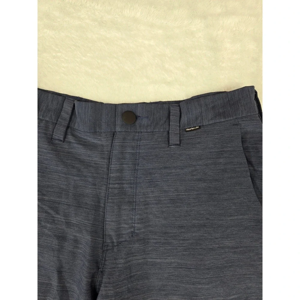 Hurley Mens Hybrid Walk Shorts Navy Blue‎ Heathered Stretch Size 30 AJ6449